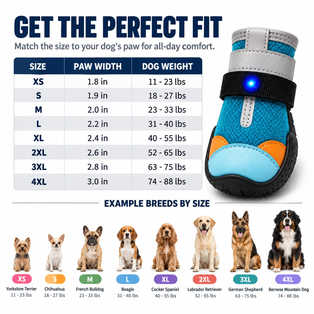 OreLuma LED Light-Up Dog Boots